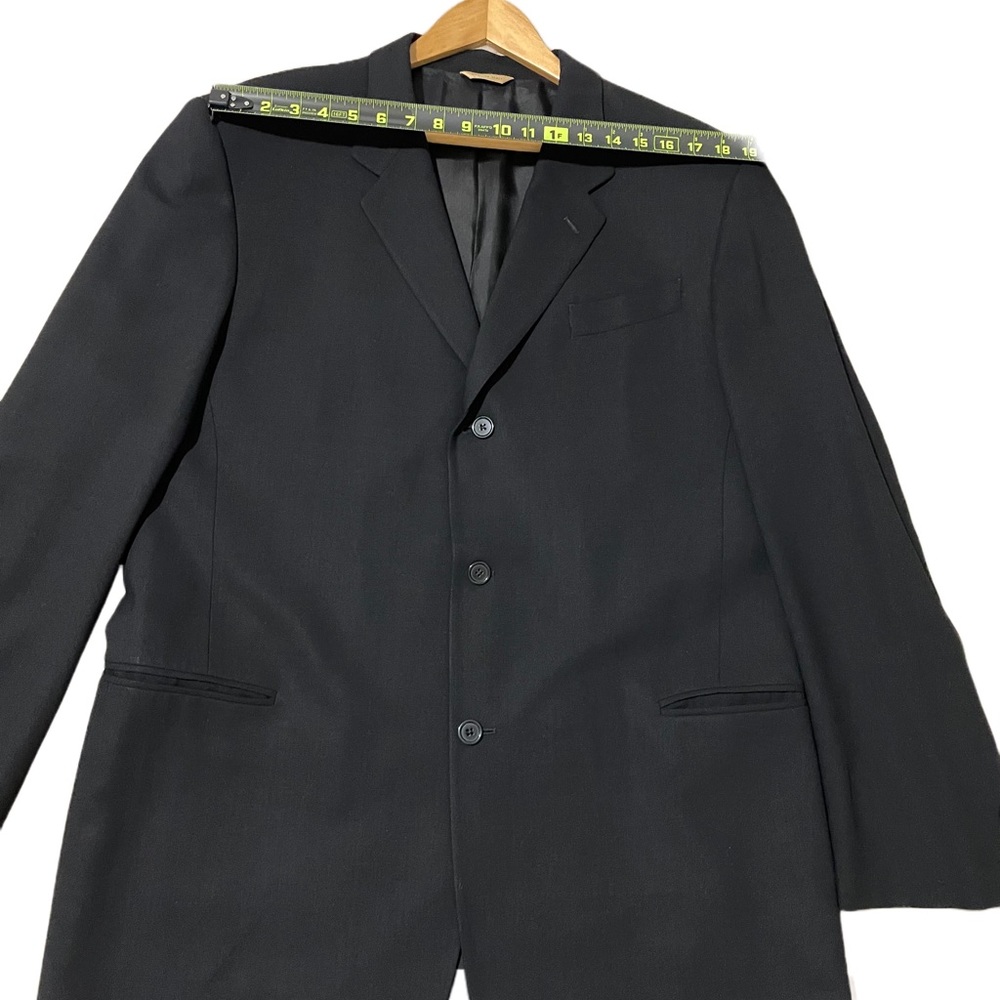 Donna Karan Men’s Wool Black Three Button Blazer Jacket Size:40 - Picture 5 of 11